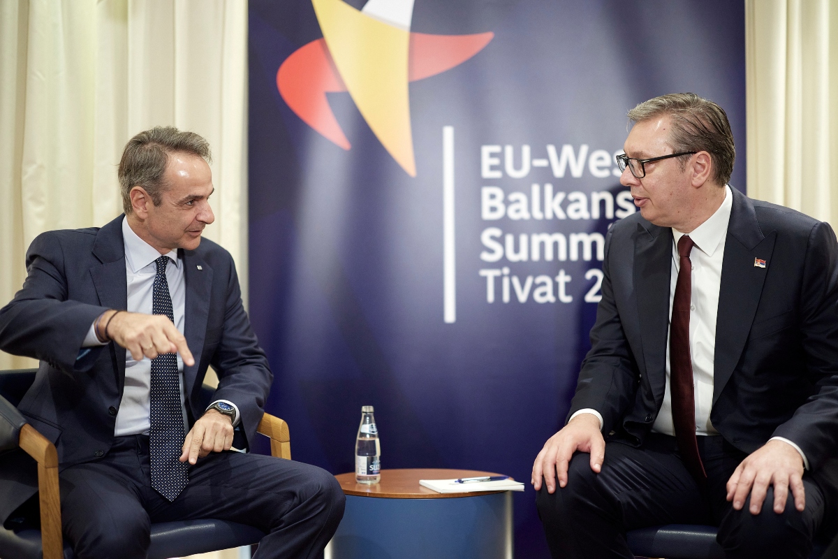 Κυριάκος Μητσοτάκης και Αλεξάνταρ Βούτσιτς