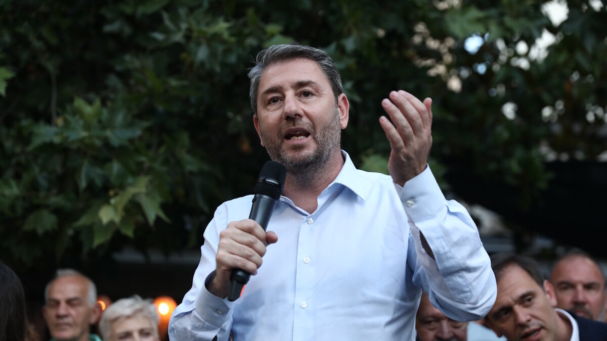 Ο πρόεδρος του ΠΑΣΟΚ, Νίκος Ανδρουλάκης σε ανοιχτή ομιλία του στη Νέα Ιωνία