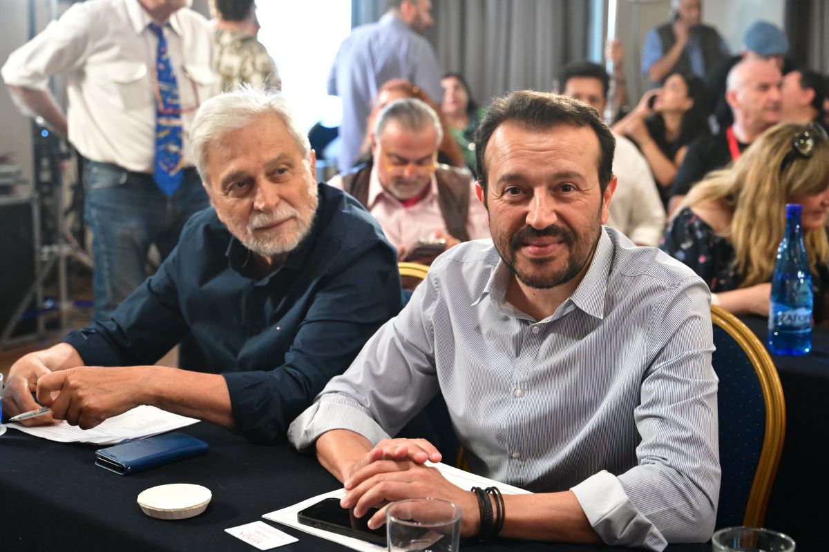 Ο Δημήτρης Χατζησωκράτης και ο Νίκος Παππάς στην Κεντρική Επιτροπή του ΣΥΡΙΖΑ