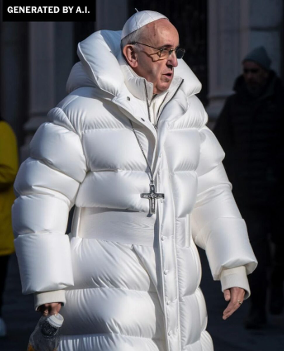 Ο Πάπας με το μπουφάν Balenciaga