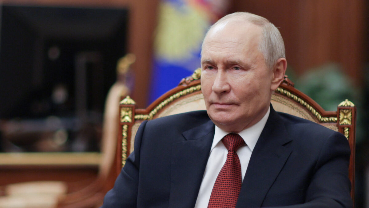 Russian President Vladimir Putin gives an interview to journalist Pavel Zarubin in Moscow, Russia, June 28, 2026. Sputnik/Gavriil Grigorov/Pool via REUTERS ATTENTION EDITORS - THIS IMAGE WAS PROVIDED BY A THIRD PARTY.