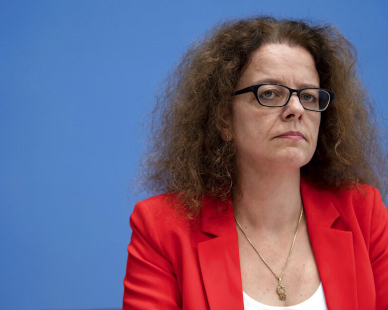 Isabel Schnabel, member of the German Council of Economic Experts, presents the annual report 2019/2020 of the German Council of Economic Experts at a press conference.