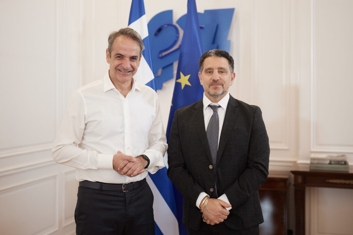 Κυριάκος Μητσοτάκης και Panos Panay