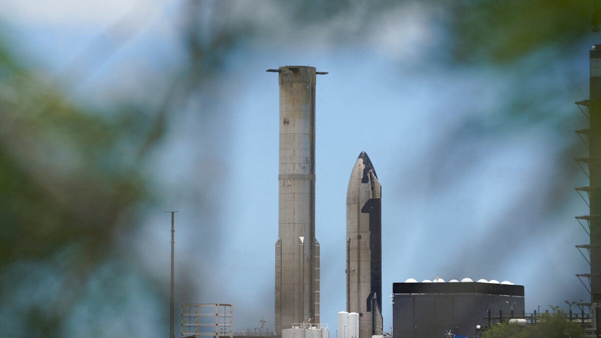 A SpaceX building ahead of the SpaceX initial public offering (IPO), in Starbase, Texas, U.S., June 11, 2026.