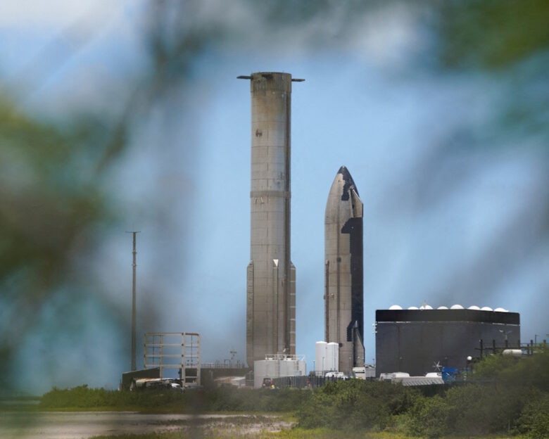 A SpaceX building ahead of the SpaceX initial public offering (IPO), in Starbase, Texas, U.S., June 11, 2026.