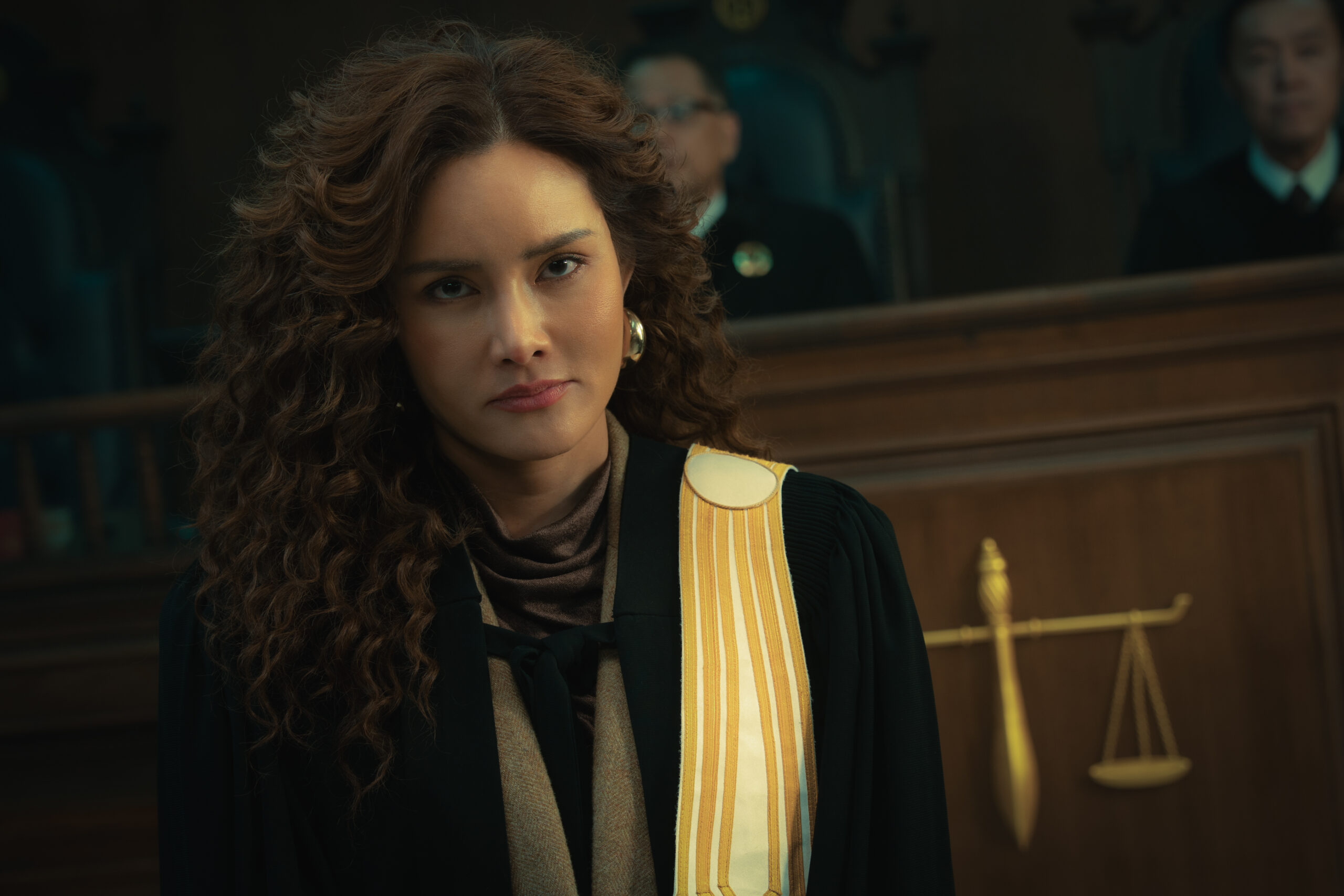 The Evil Lawyer.
Rhatha Phongam (รฐา โพธิ์งาม) as Jittri Wankrit (จิตตรี วานกฤต) in The Evil Lawyer Cr. Cai Lian Jie © 2026 Netflix