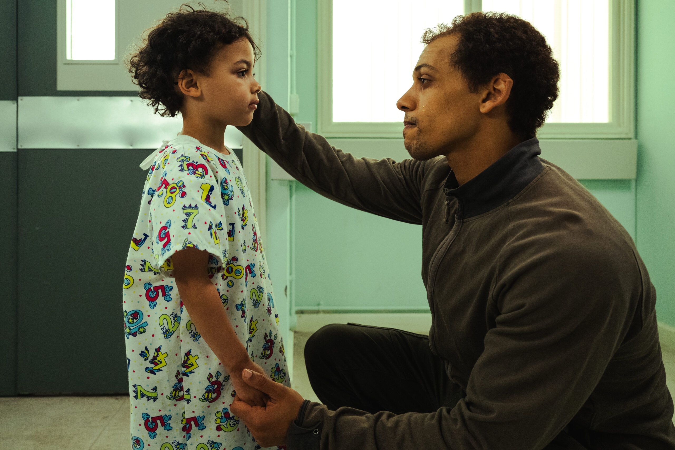 The Witness. (L to R) Jahsaiah Williams as Alex Hanscombe, Jordan Bolger as André Hanscombe, in The Witness. Cr. Courtesy of Ana Blumenkron