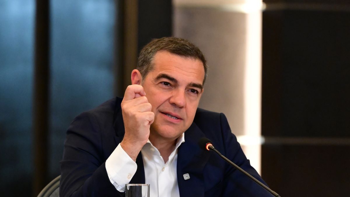 Ο Αλέξης Τσίπρας στη συνεδρίαση των τομεαρχών της ΕΛΑΣ