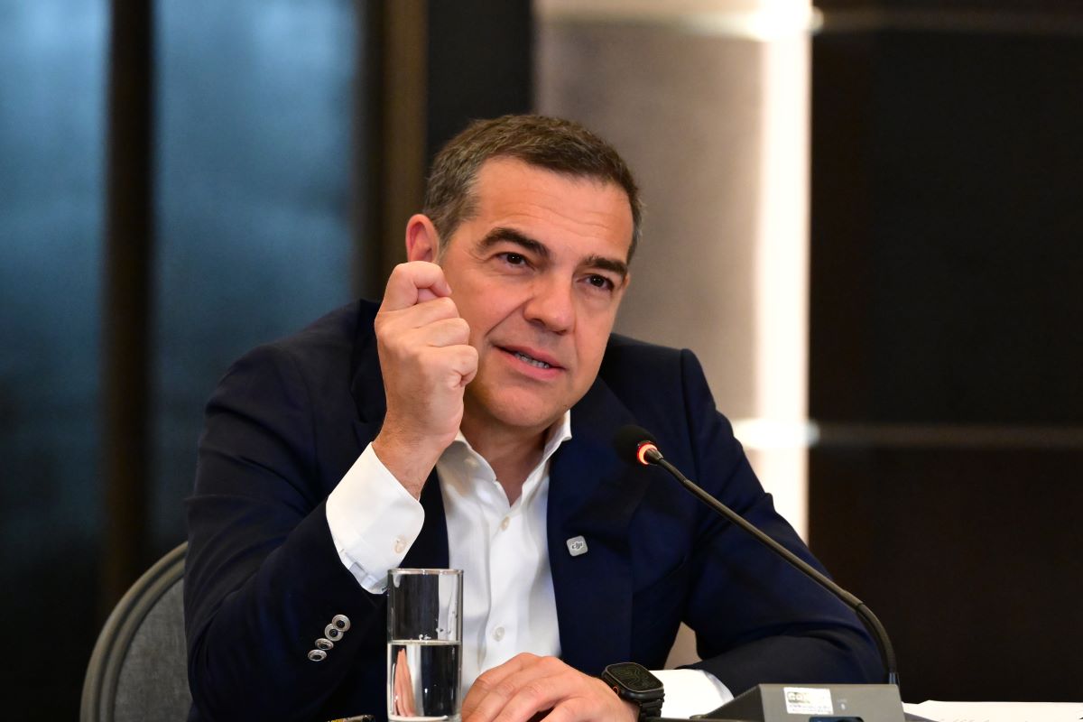 Ο Αλέξης Τσίπρας στη συνεδρίαση των τομεαρχών της ΕΛΑΣ
