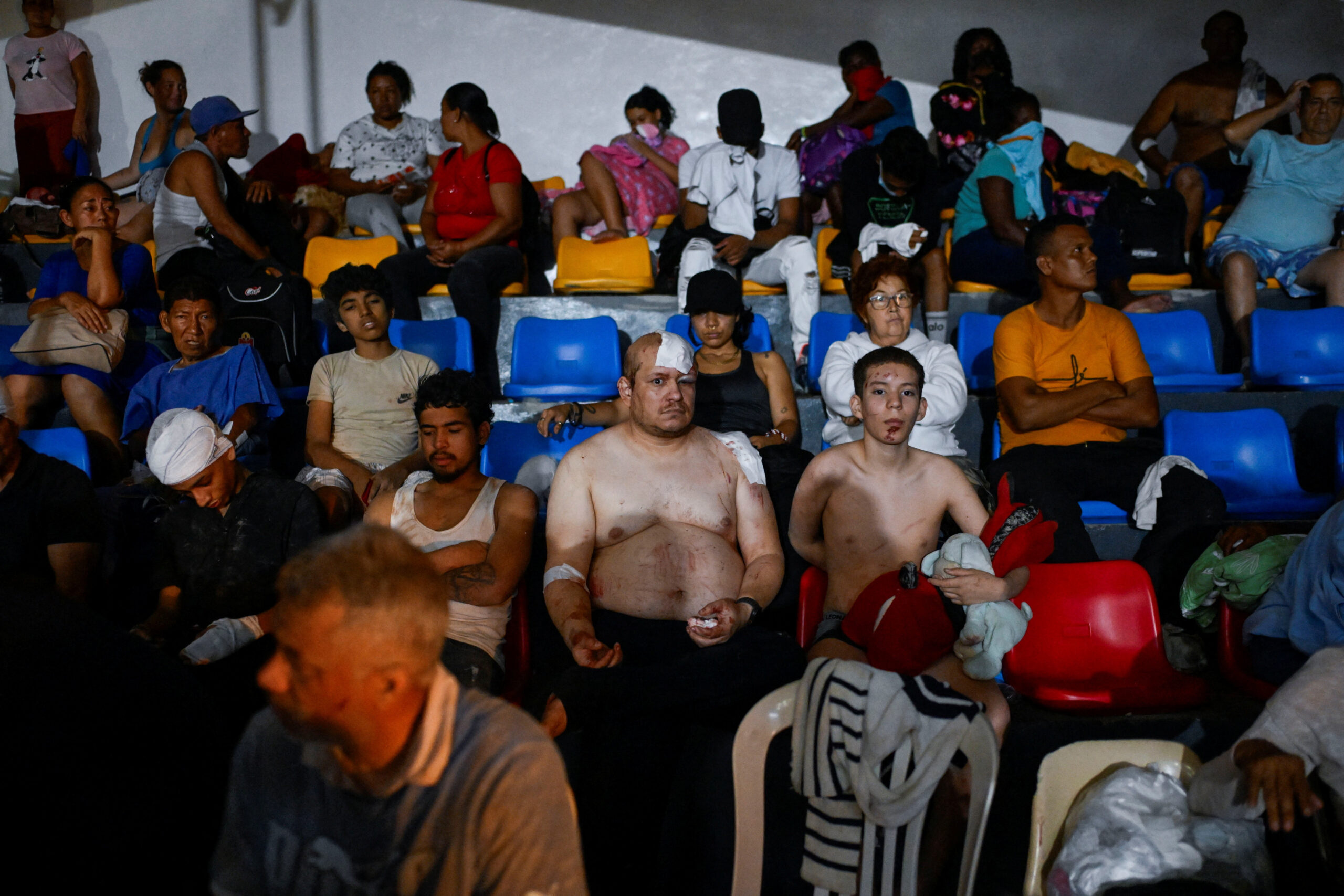 Aftermath of earthquakes in La Guaira People rest as they receive treatment in a field hospital after earthquakes, in La Guaira, Venezuela, June 24, 2026. REUTERS/Maxwell Briceno