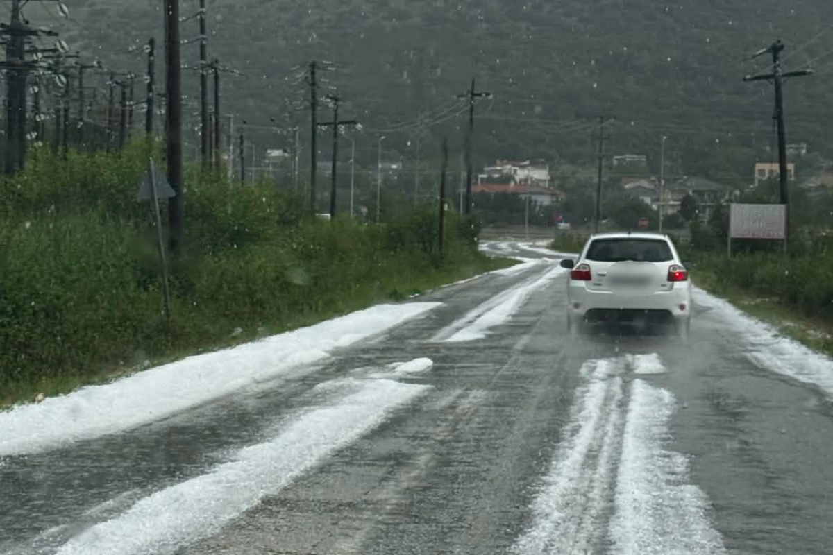 Ιωάννινα: Έντονη κακοκαιρία με χαλάζι και ανέμους 