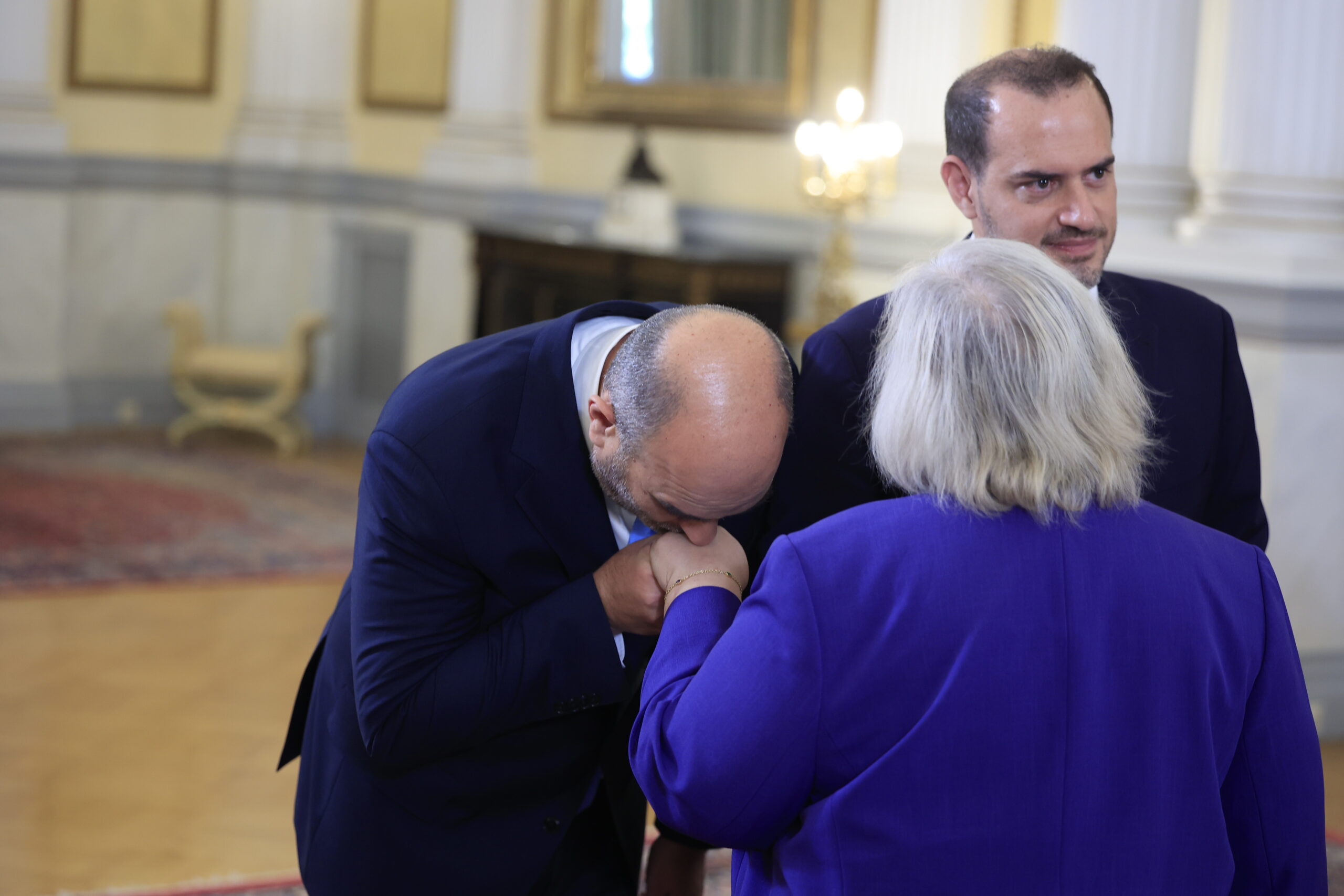 Ορκωμοσία των νέων μελών της κυβέρνησης ενώπιον του Προέδρου της Δημοκρατίας Κωνσταντίνου Αν. Τασούλα και παρουσία του Πρωθυπουργού Κυριάκου Μητσοτάκη στο Προεδρικό Μέγαρο. Παρασκευή 12 Ιουνίου 2026 (ΓΙΩΡΓΟΣ ΚΟΝΤΑΡΙΝΗΣ