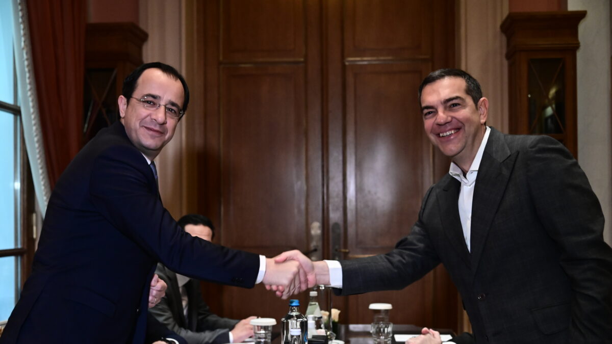 Νίκος Χριστοδουλίδης και Αλέξης Τσίπρας