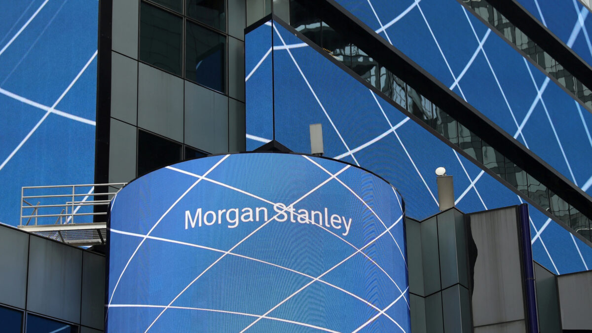 FILE PHOTO: The corporate logo of financial firm Morgan Stanley is pictured on the company's world headquarters in New York, U.S. April 17, 2017.