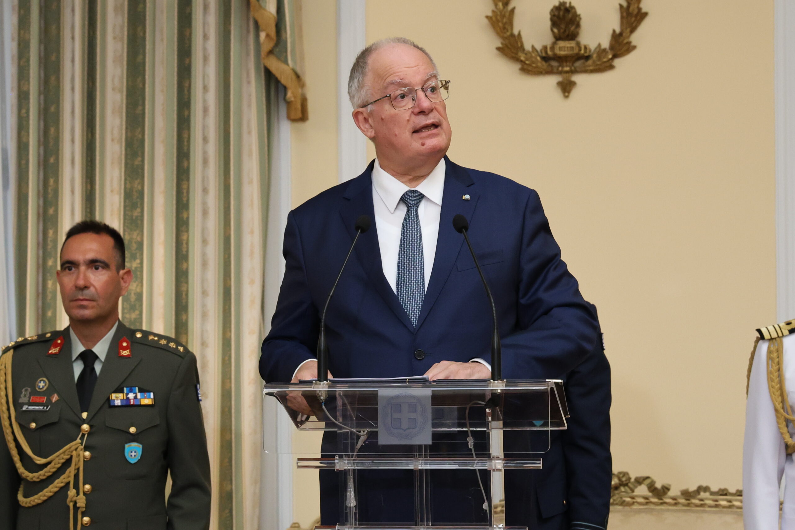 Δεξίωση στο Προεδρικό Μέγαρο από τον Πρόεδρο της Δημοκρατίας Κωσταντίνο Τασούλα για την 52η επέτειο της αποκατάστασης της Δημοκρατίας, Παρασκευή 24 Ιουλίου 2026  (ΓΙΑΝΝΗΣ ΠΑΝΑΓΟΠΟΥΛΟΣ / EUROKINISSI)