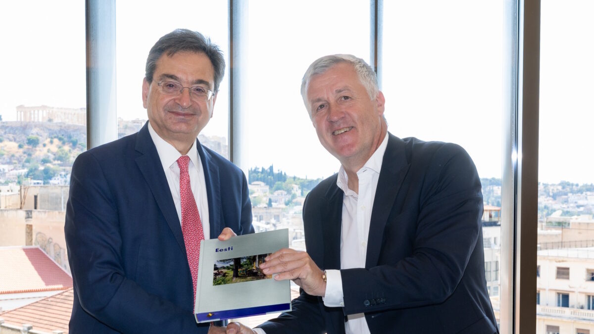 O Φωκίων Καραβίας, CEO της Eurobank και ο Priit Poldoja, CEΟ της Inbank
