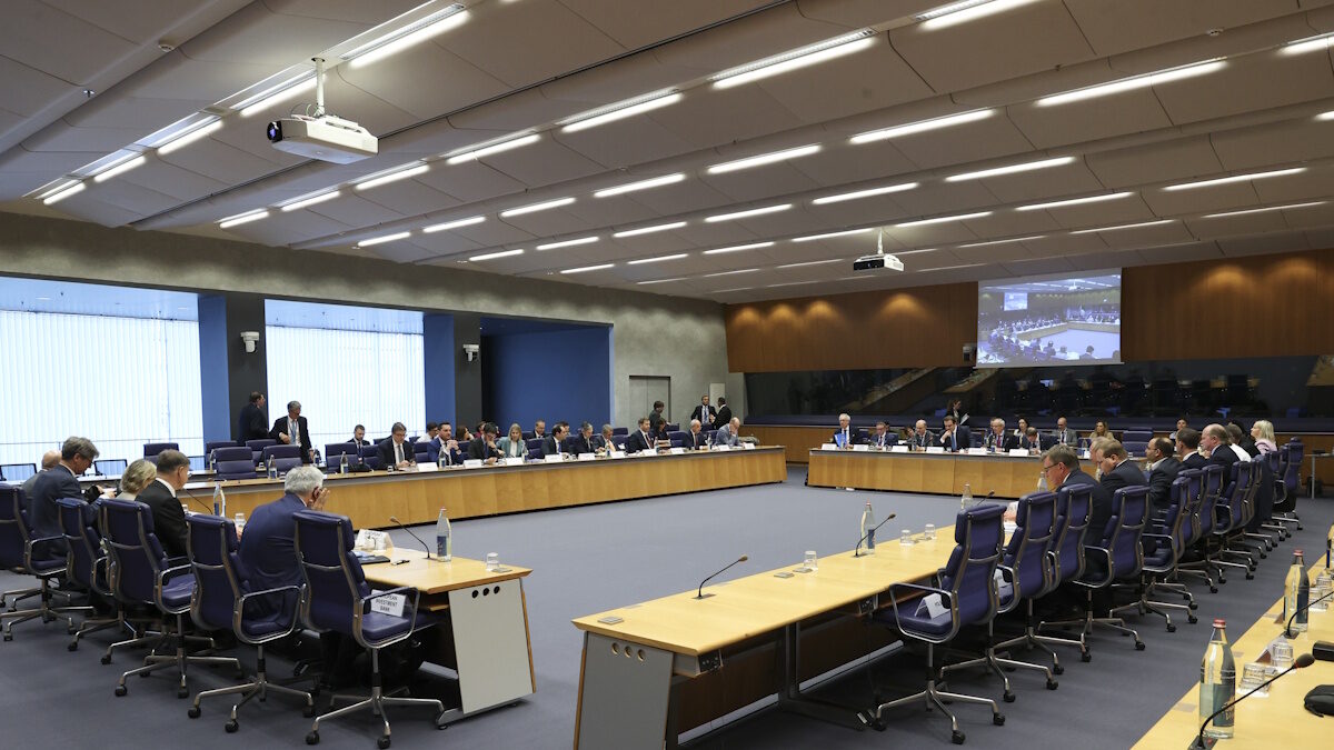 Φωτογραφία αρχείου από τη συνεδρίαση του Eurogroup (POOL PHOTO