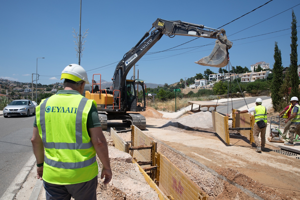 Εργασίες Κατασκευής Δευτερεύοντος Δικτύου Δήμου Παλλήνης, Πηγή: Αρχείο ΕΥΔΑΠ