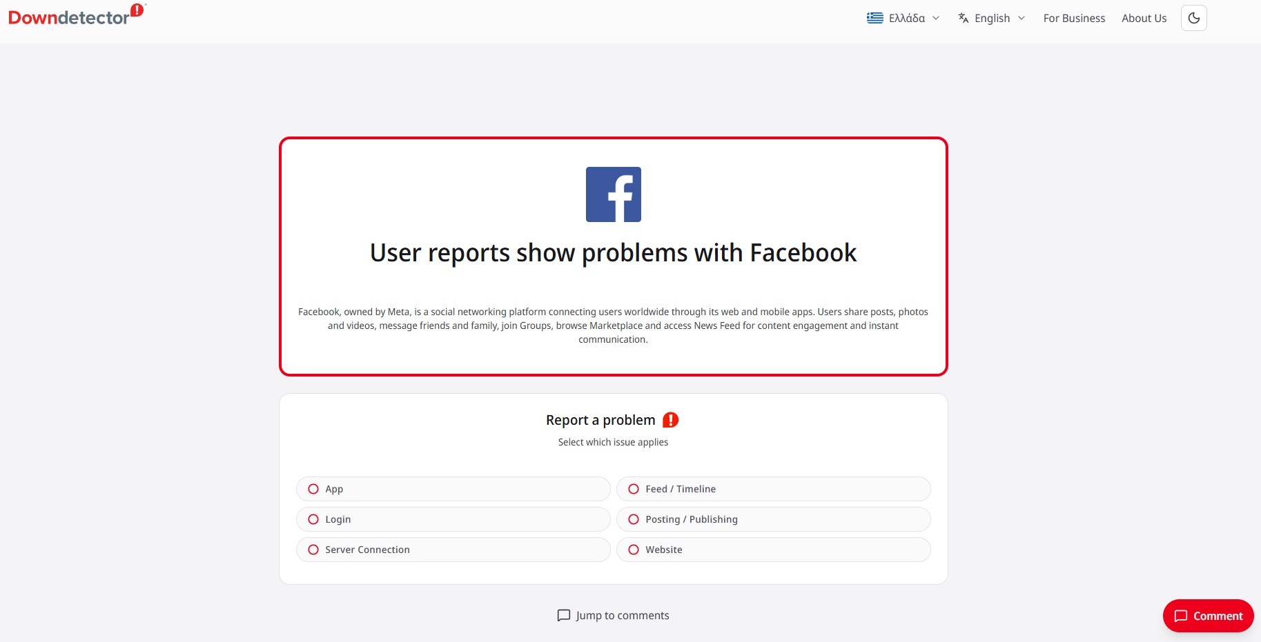 facebook downdetector