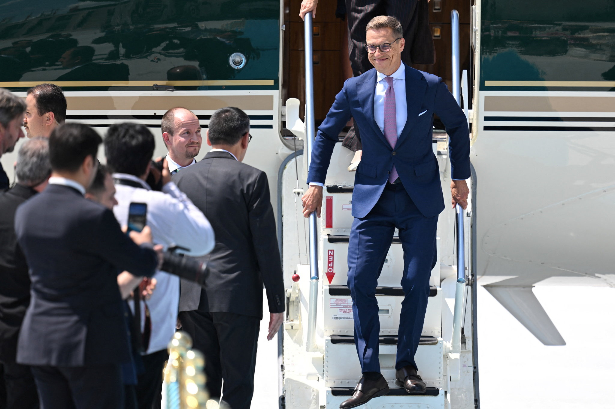 36th NATO Heads of State and Government Summit in Ankara ANKARA, TURKIYE - JULY 7: President of Finland Alexander Stubb arrives at Ankara Airport to attend the 36th NATO Heads of State and Government Summit in Ankara, Turkiye, on July 7, 2026. Muhammed Abdullah Kurtar/Pool via REUTERS