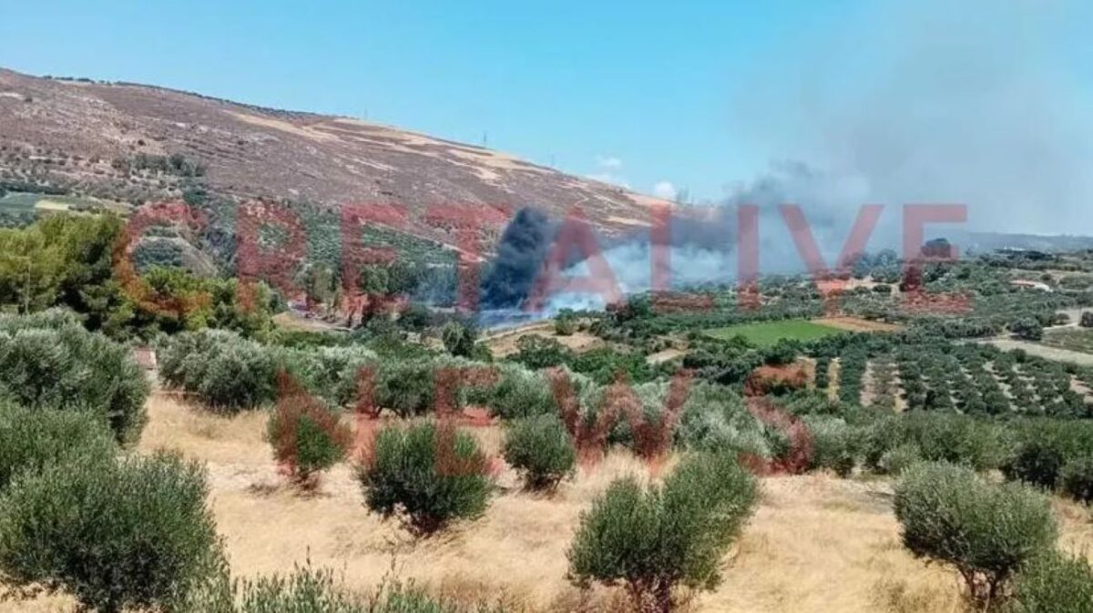 Φωτιά στην Κνωσό - Εκκενώθηκε προληπτικά ο αρχαιολογικός χώρος