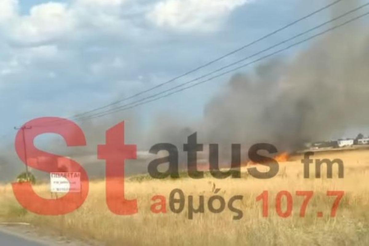 Φωτιά κοντά στην ΠΑΘΕ, στην περιοχή της Αγχιάλου: Επιχειρούν έξι πυροσβέστες με τρία οχήματα