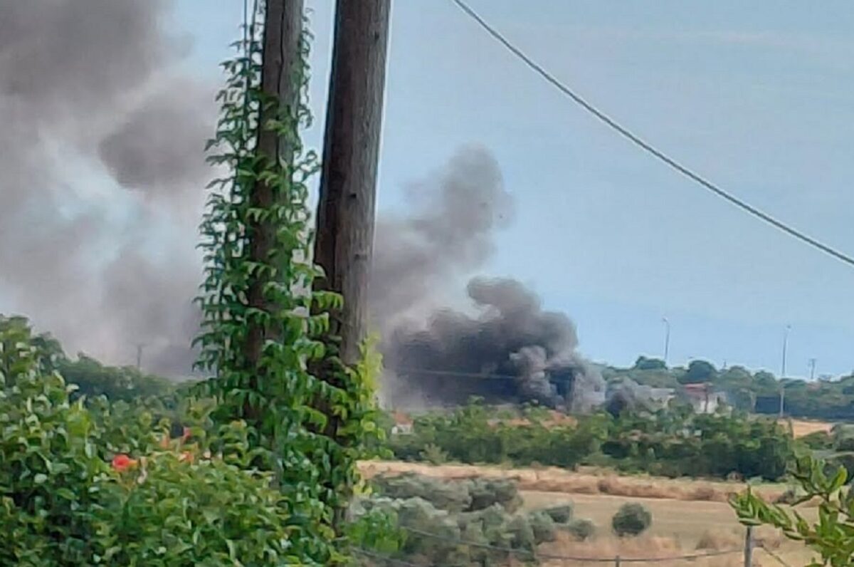 Φωτιά στην Χαλκιδική στην περιοχή Καλλικράτεια: Καίει δίπλα σε σπίτια και οικόπεδα, ήχησε το 112