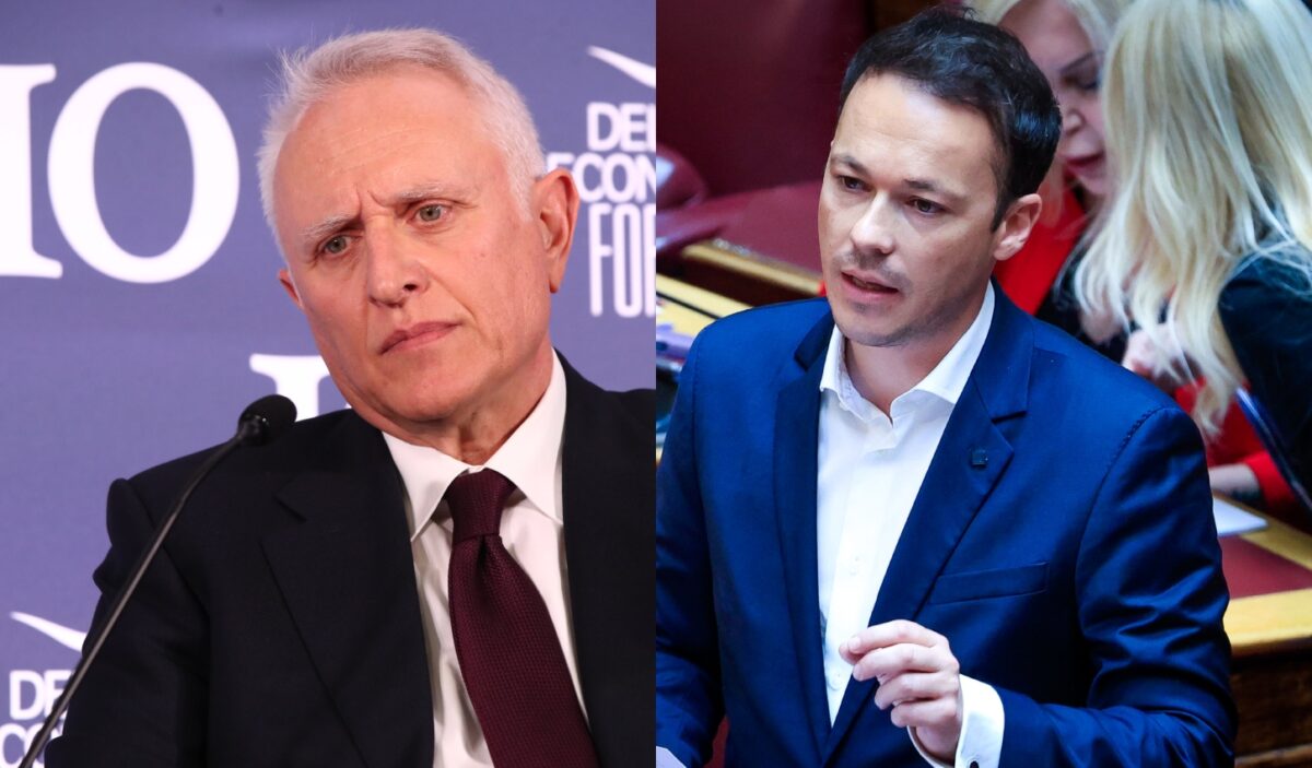 Αριστερά ο Γιάννης Ραγκούσης και δεξιά ο Μιλτιάδης Ζαμπάρας