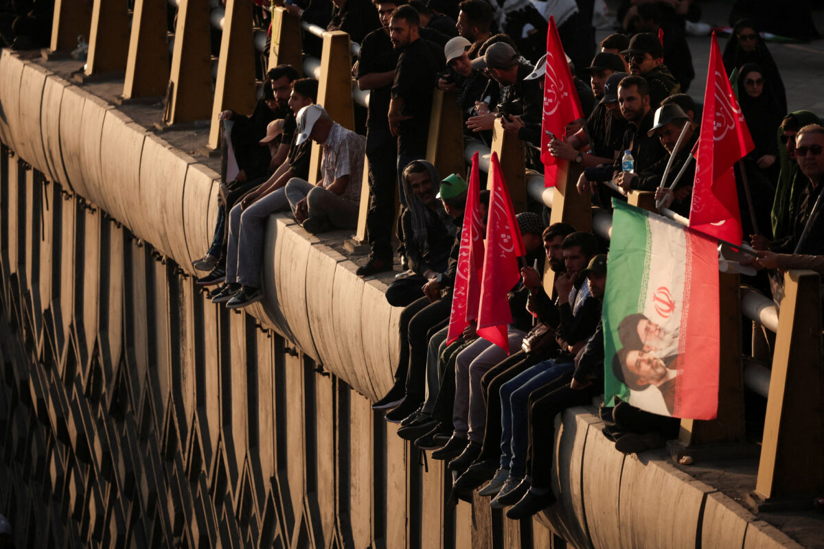 Mourners gather to attend the funeral procession for Iran's late Supreme Leader Ayatollah Ali Khamenei, who was killed on February 28 in Israeli and U.S. airstrikes, in Tehran, Iran, July 6, 2026. REUTERS