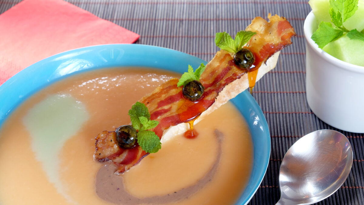 Melon soup - cold served healthy meal