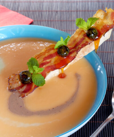 Melon soup - cold served healthy meal