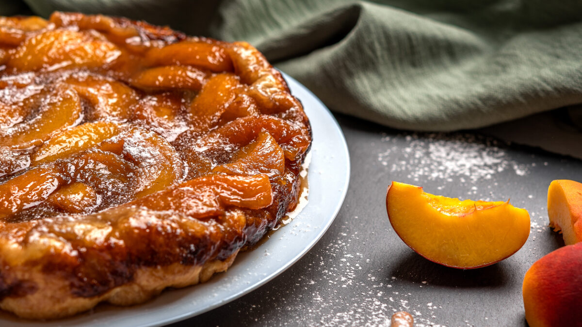 Tarte Tatin με ροδάκινα