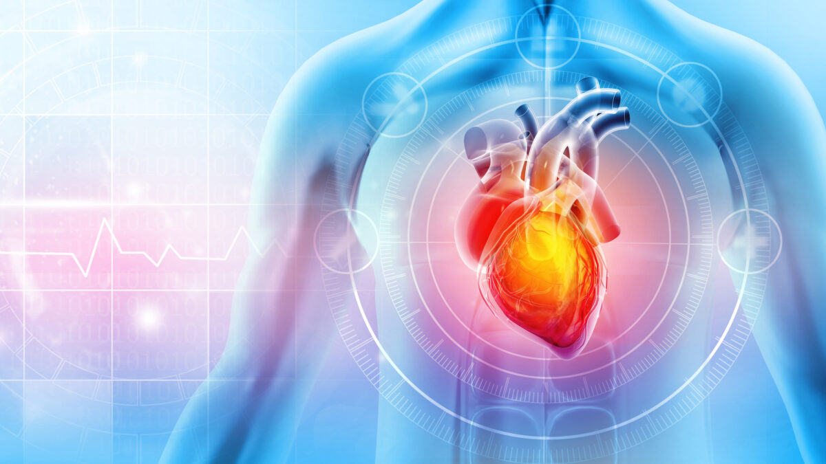 Heart attack and heart disease. 3d illustration