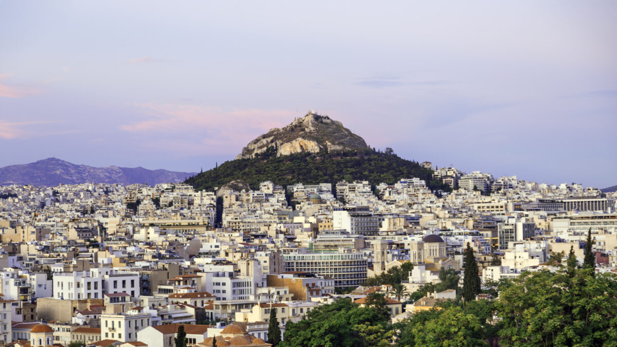 Cityscape view of Athens, Greece