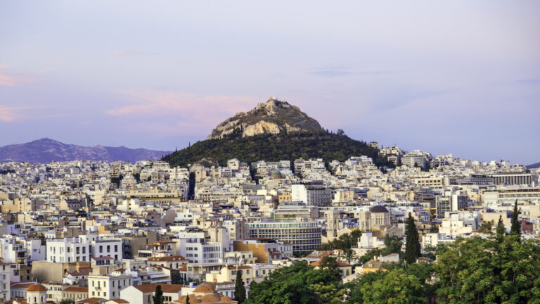 Cityscape view of Athens, Greece
