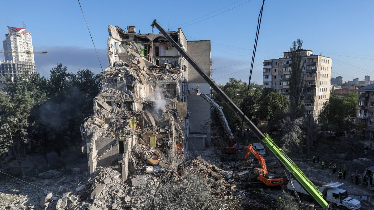 Κατεστραμμένο κτίριο στο Κίεβο