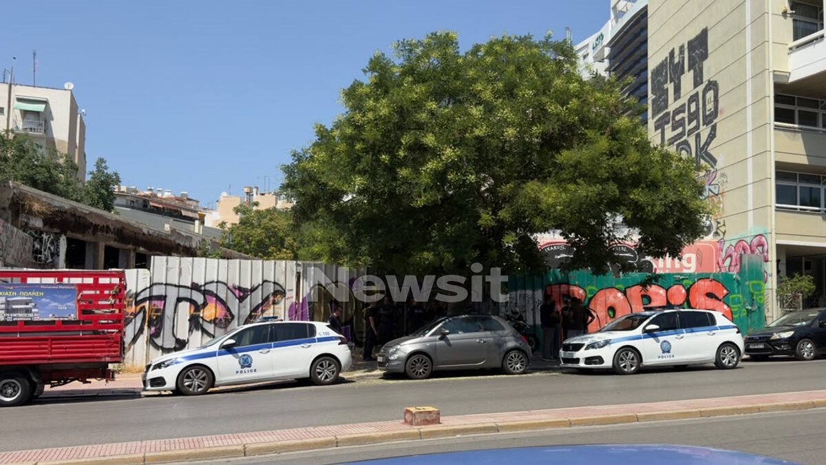 Το σημείο όπου βρέθηκε η βαλίτσα στην Κυψέλη