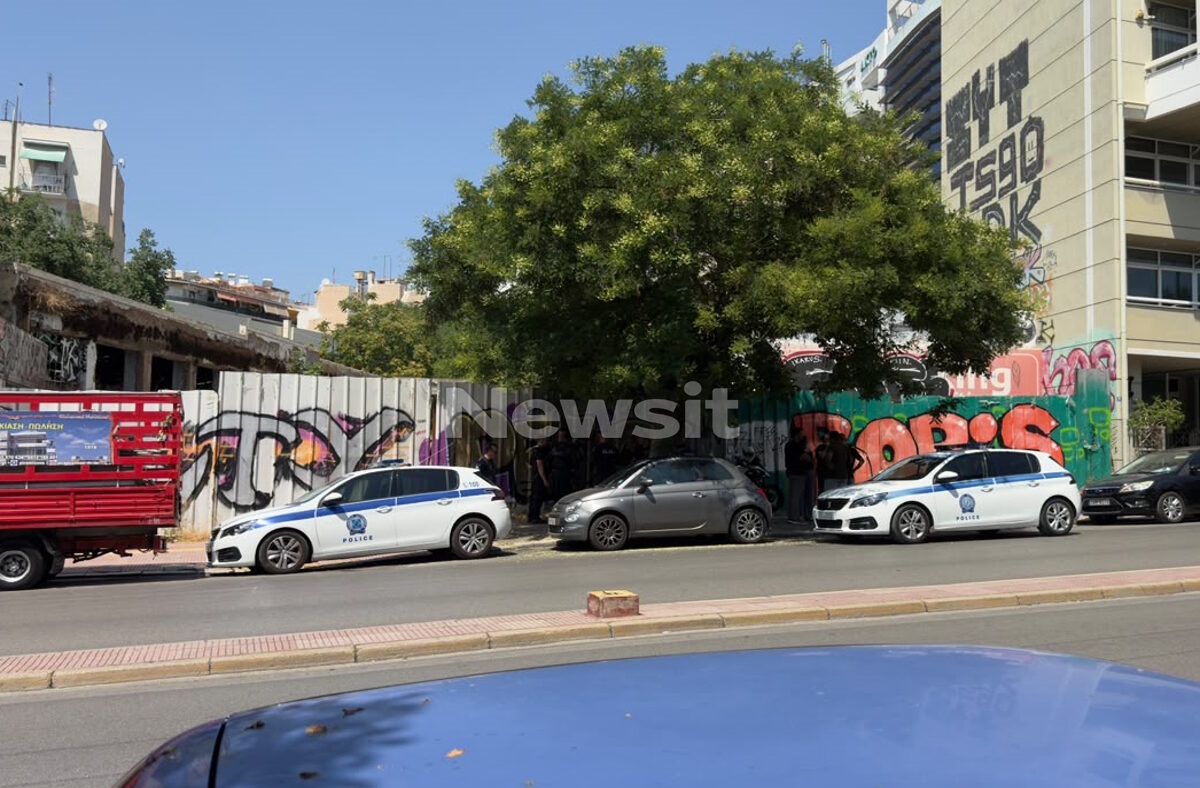 Το σημείο όπου βρέθηκε η βαλίτσα στην Κυψέλη