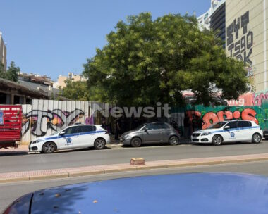 Το σημείο όπου βρέθηκε η βαλίτσα στην Κυψέλη
