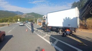 Τροχαίο με εργαζόμενο σε οδικά έργα στη Λαμία