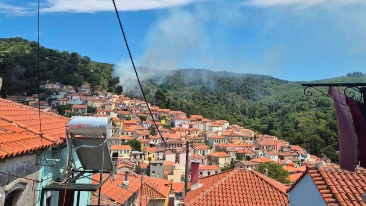Φωτιά στην Αγιάσο Λέσβου