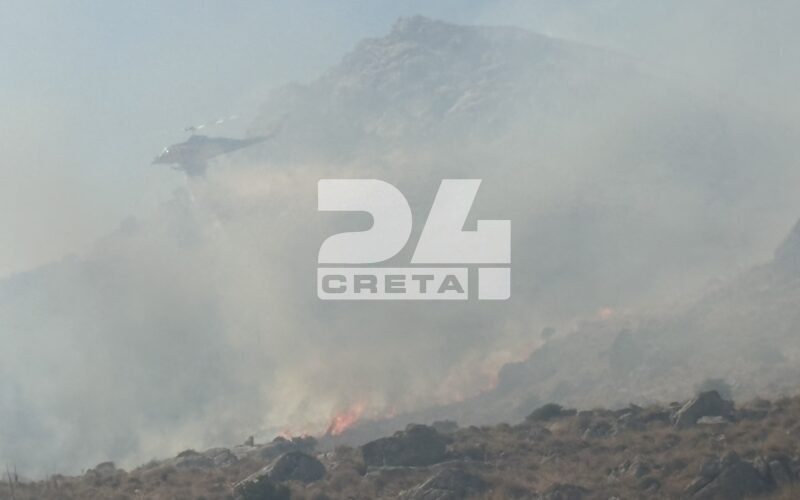 Φωτιά στο Μελιδοχώρι Ηρακλείου: Μήνυμα του 112 για εκκένωση δύο περιοχών
