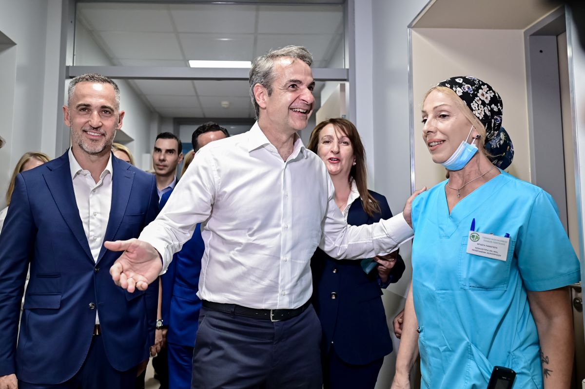Ο Κυριάκος Μητσοτάκης στο Παίδων Πεντέλης