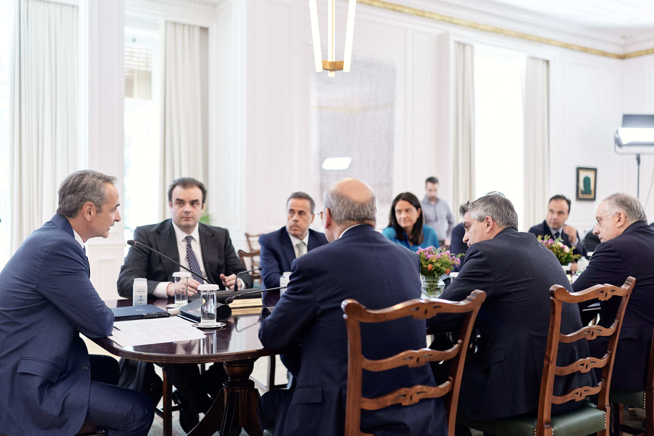 Μητσοτάκης, συνεδρίαση στο Μαξίμου