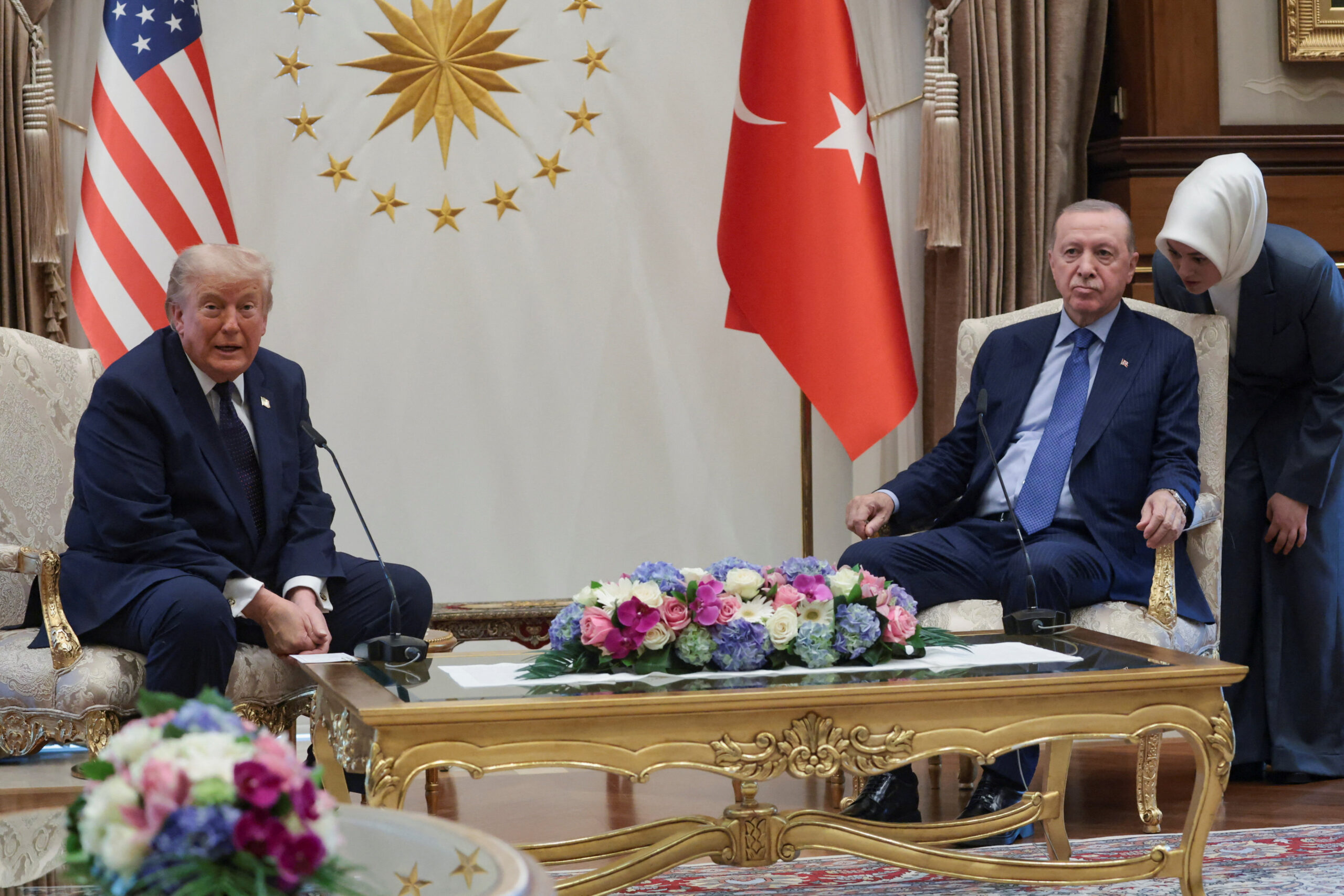 U.S. President Trump arrives in Turkey for the NATO summit U.S. President Donald Trump and Turkish President Tayyip Erdogan hold a bilateral meeting, ahead of their participation in a NATO summit, at the Bestepe Presidential Compound in Ankara, Turkey, July 7, 2026. REUTERS/Jonathan Ernst