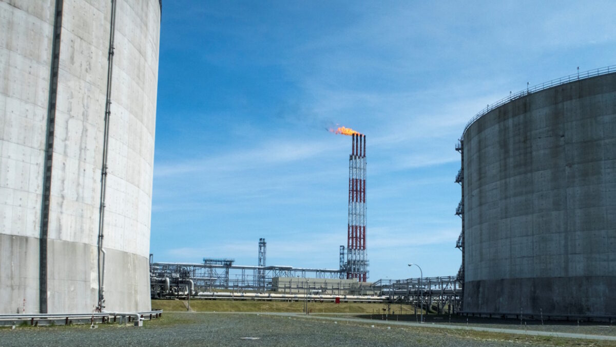 FILE PHOTO: A general view of the liquefied natural gas plant operated by Sakhalin Energy at Prigorodnoye on the Pacific island of Sakhalin, Russia July 15, 2021. Picture taken July 15, 2021.