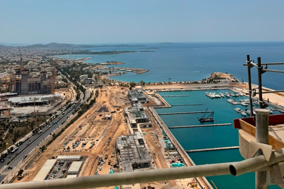 Θέα από τον ουρανοξύστη στο Ελληνικό