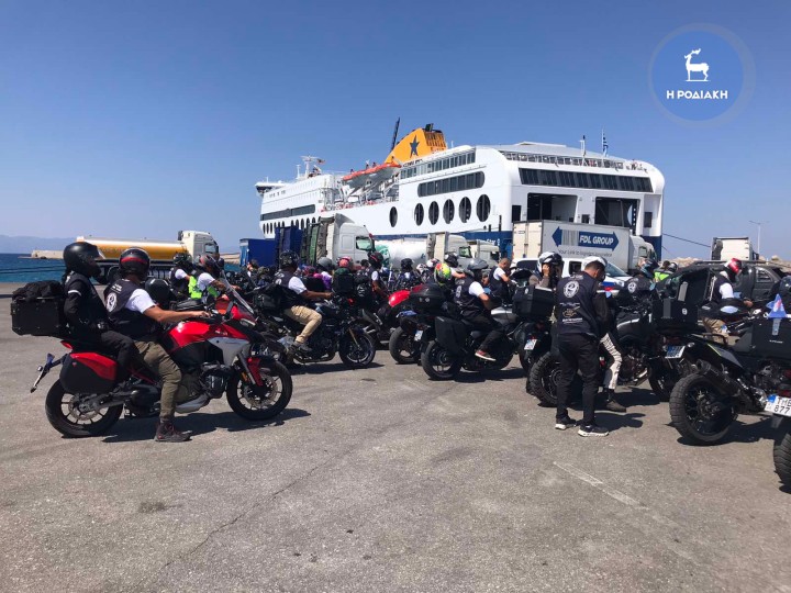 Στη Ρόδο οι 34 Κύπριοι μοτοσικλετιστές για τις εκδηλώσεις μνήμης Ισαάκ και Σολωμού