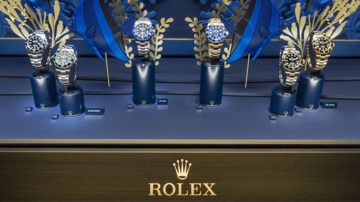 FILE PHOTO: View of the Rolex booth during the Watches and Wonders fair in Geneva, Switzerland