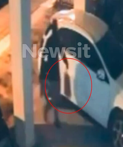 H στιγμή που ο δράστης αφήνει τον εκρηκτικό μηχανισμό στο σπίτι του πρώην βουλευτή της Νέας Δημοκρατίας, Σάββα Αναστασιάδη
